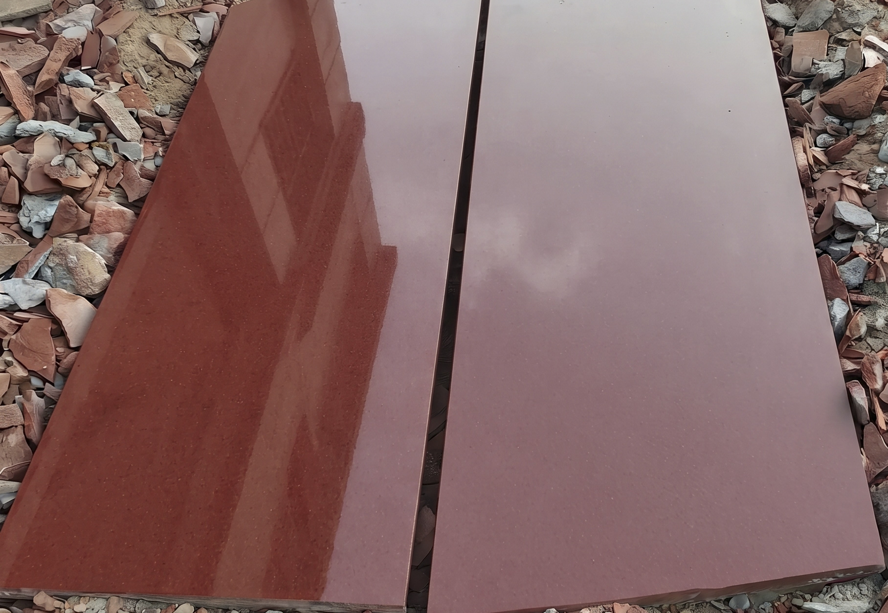 Honed and polished Mandana Sandstone tiles