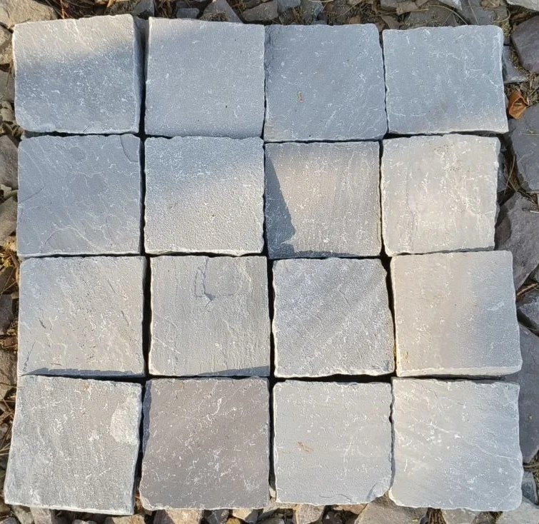 Kandla Gray natural stone Cobbles for driveway paving