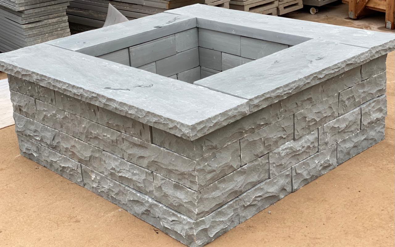 Kandla Gray Sandstone fire pit blocks