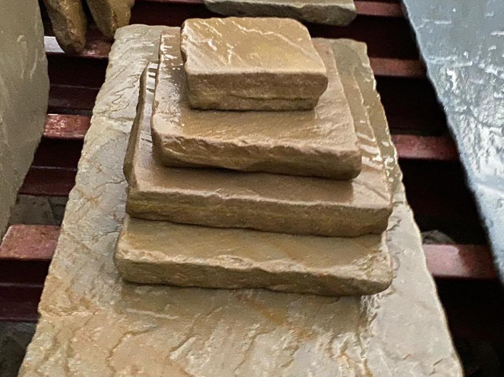 Raj Green Sandstone steps and pool coping